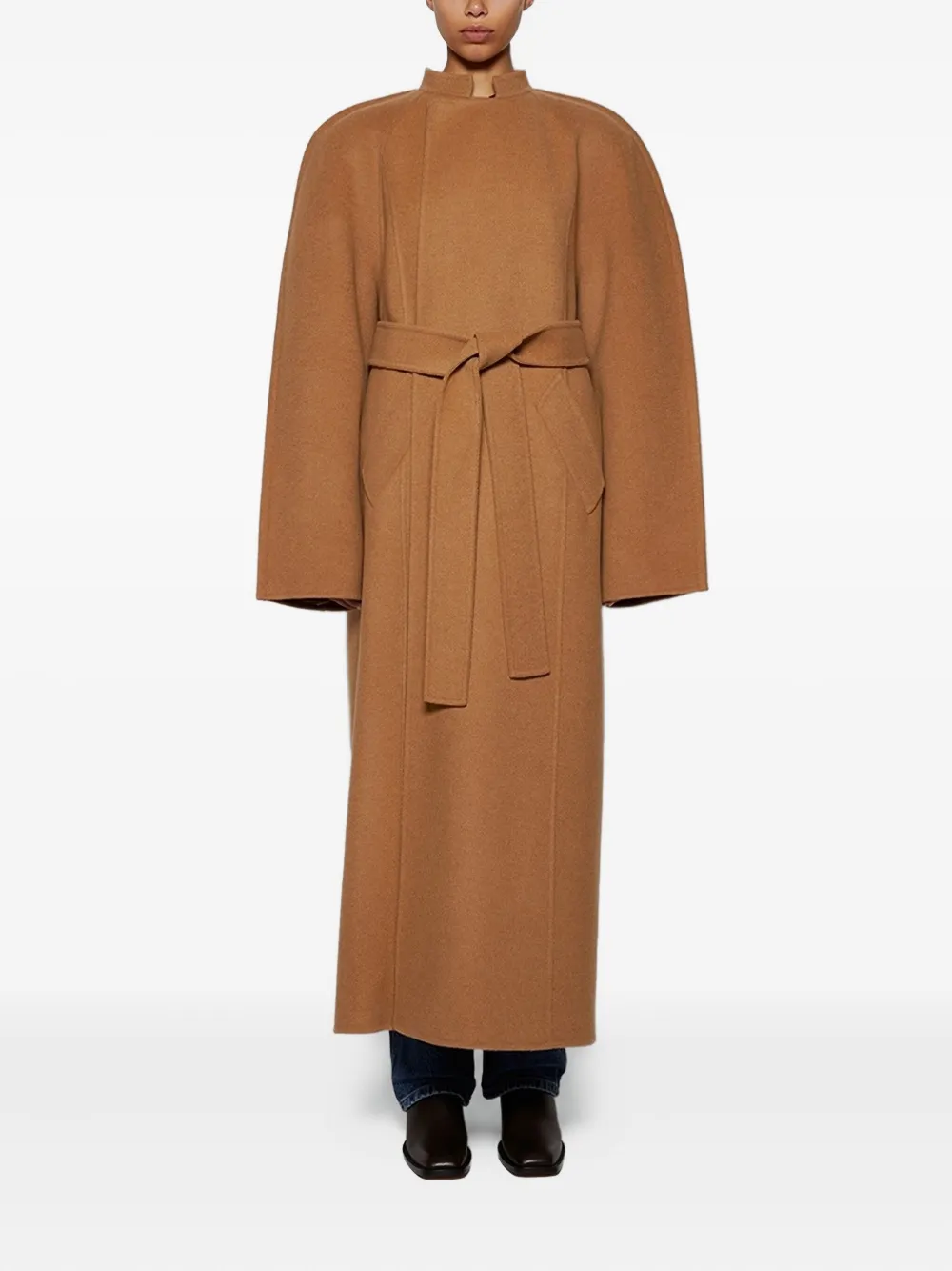 KHAITE Rothen belted coat Beige