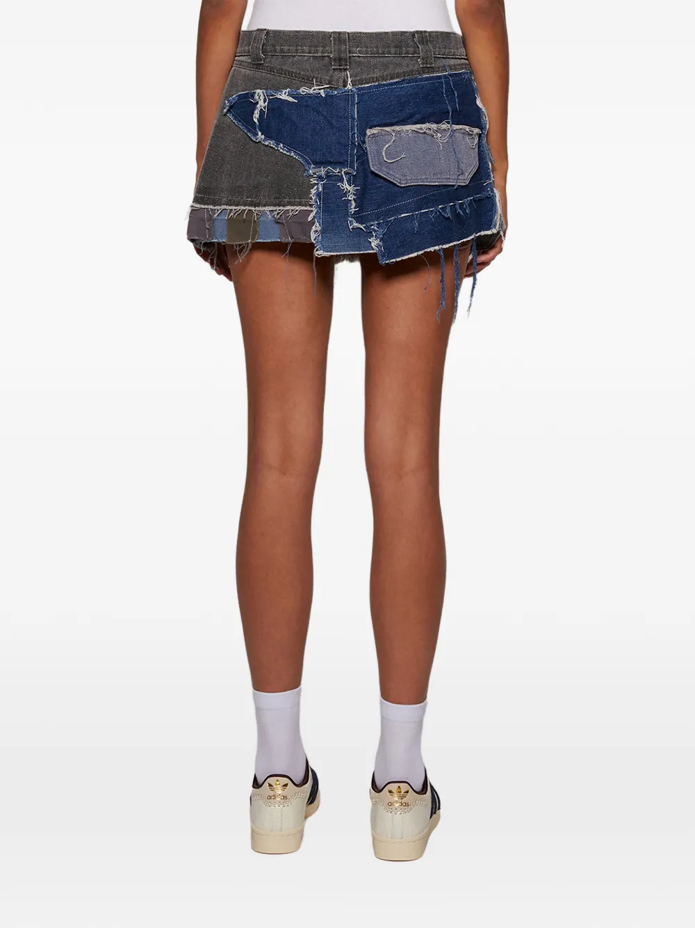 Natasha Zinko Mini-rok met patchwork Grijs