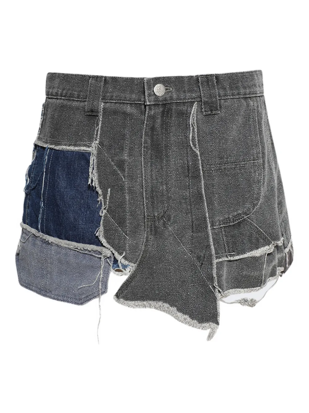 Natasha Zinko patchwork mini skirt - Grigio