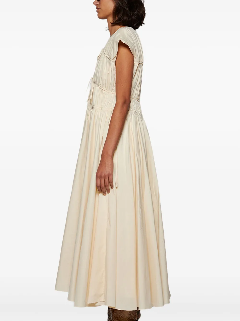 TOVE Midi-jurk met ruches Wit