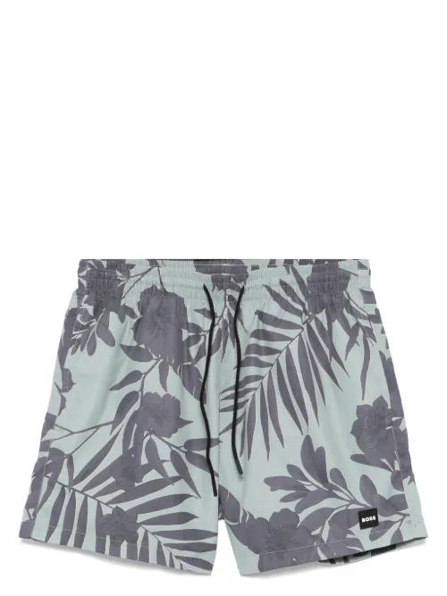 Short de bain à imprimé graphique - BOSS - Modalova