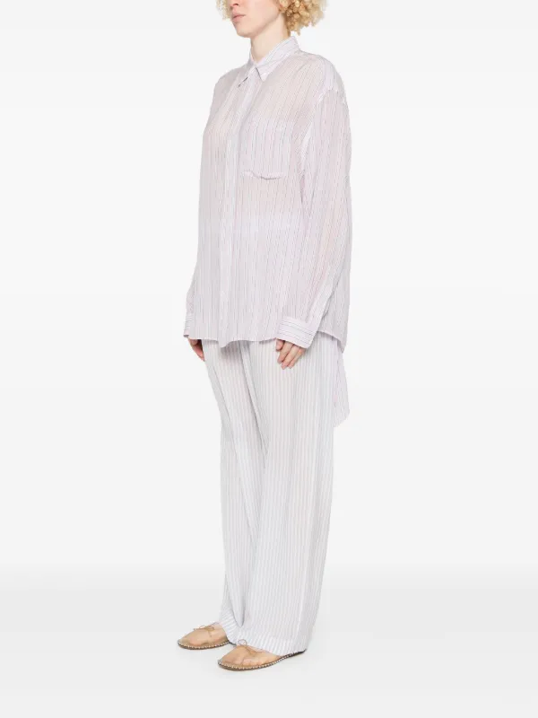 Alexander Wang ストライプ シャツ | パープル | FARFETCH JP