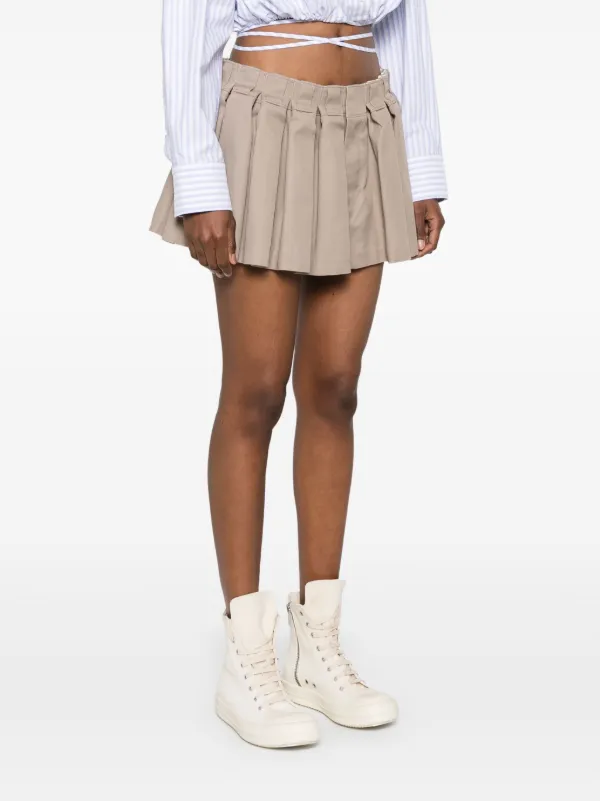 【関税&送料込】Alexander Wang Wool Blend Miniskirt Alexander Wang leather-belt Wool Miniskirt | Black | FARFETCH ID