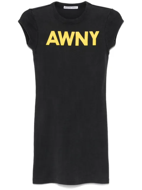 Alexander Wang graphic-logo mini dress