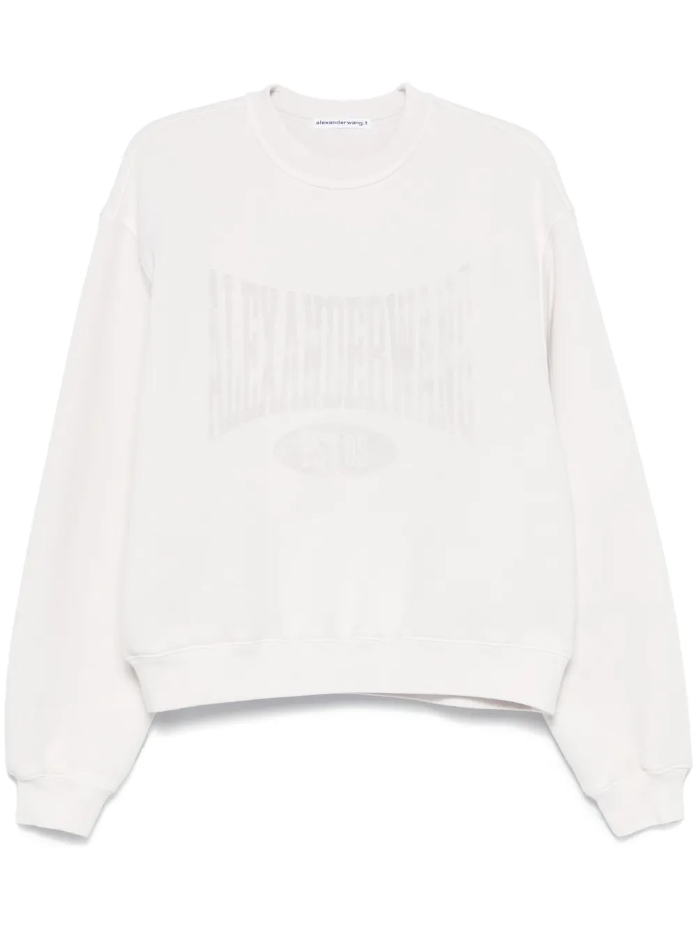 distressed-logo sweatshirt