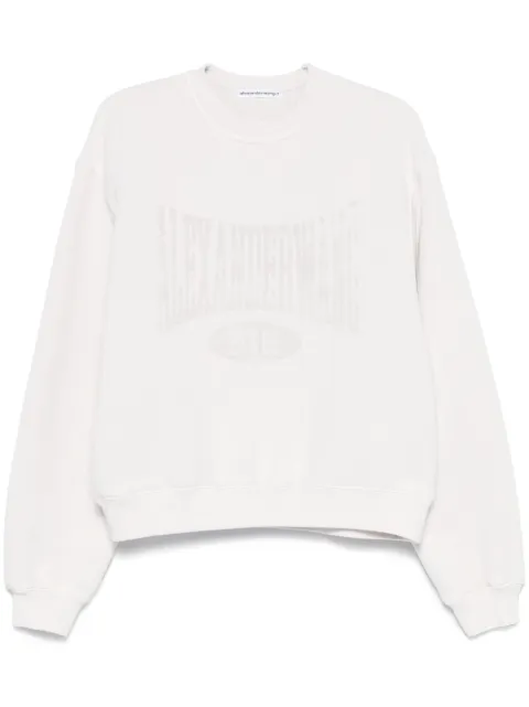 Alexander Wang sudadera con logo envejecido