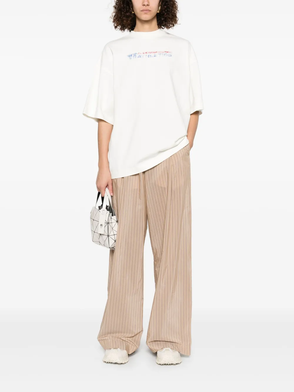 Alexander Wang T-shirt met logoprint Beige
