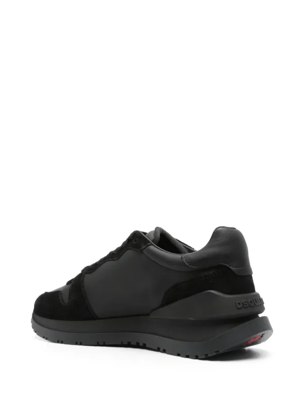 D SQUARED2* ロゴ レザー ローカットスニーカー ブラック 送関込 DSQUARED2 ロゴ スニーカー | ブラック | FARFETCH JP
