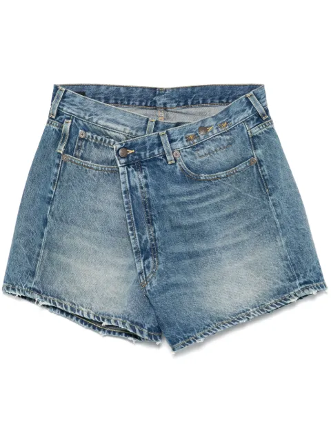 R13 Crossover denim shorts 