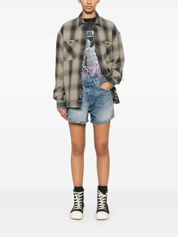 R13 Crossover デニム ショートパンツ | ブルー | FARFETCH JP