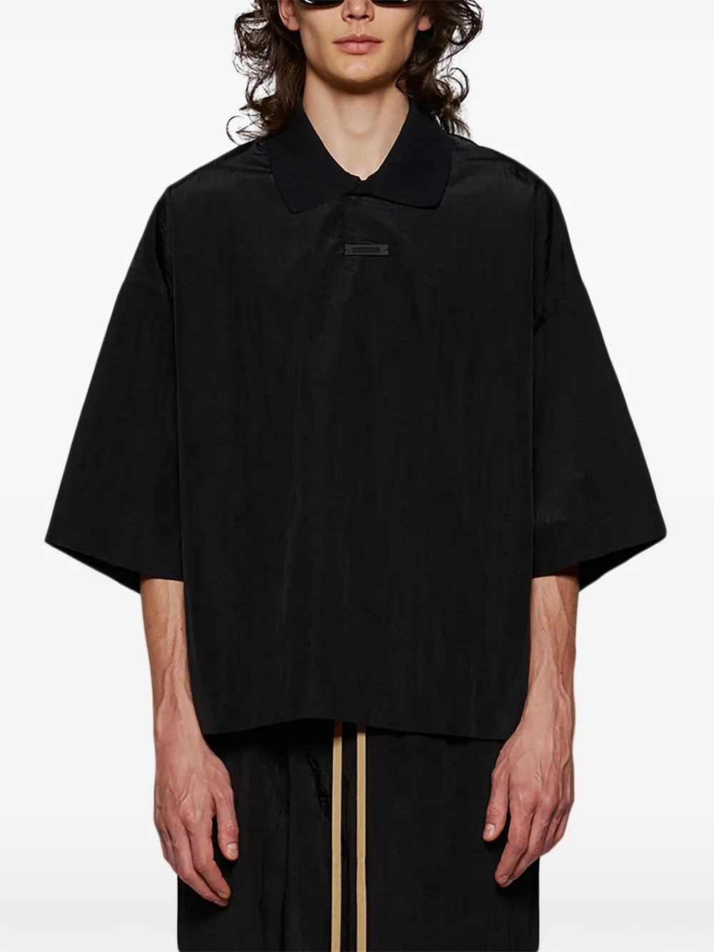 FEAR OF GOD ESSENTIALS Ripstop poloshirt Zwart