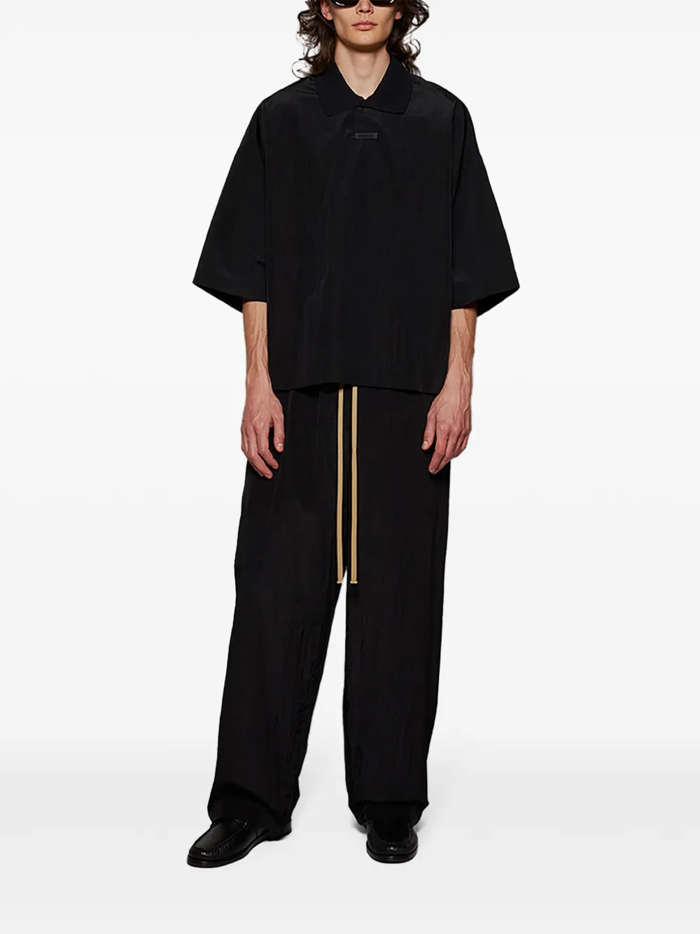 FEAR OF GOD ESSENTIALS Ripstop poloshirt - Zwart