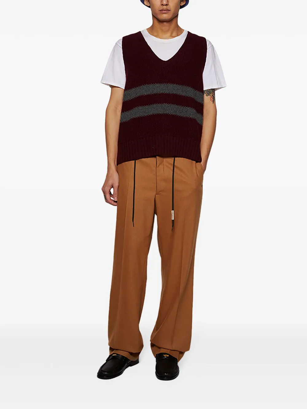 BODE Gestreepte spencer - Rood