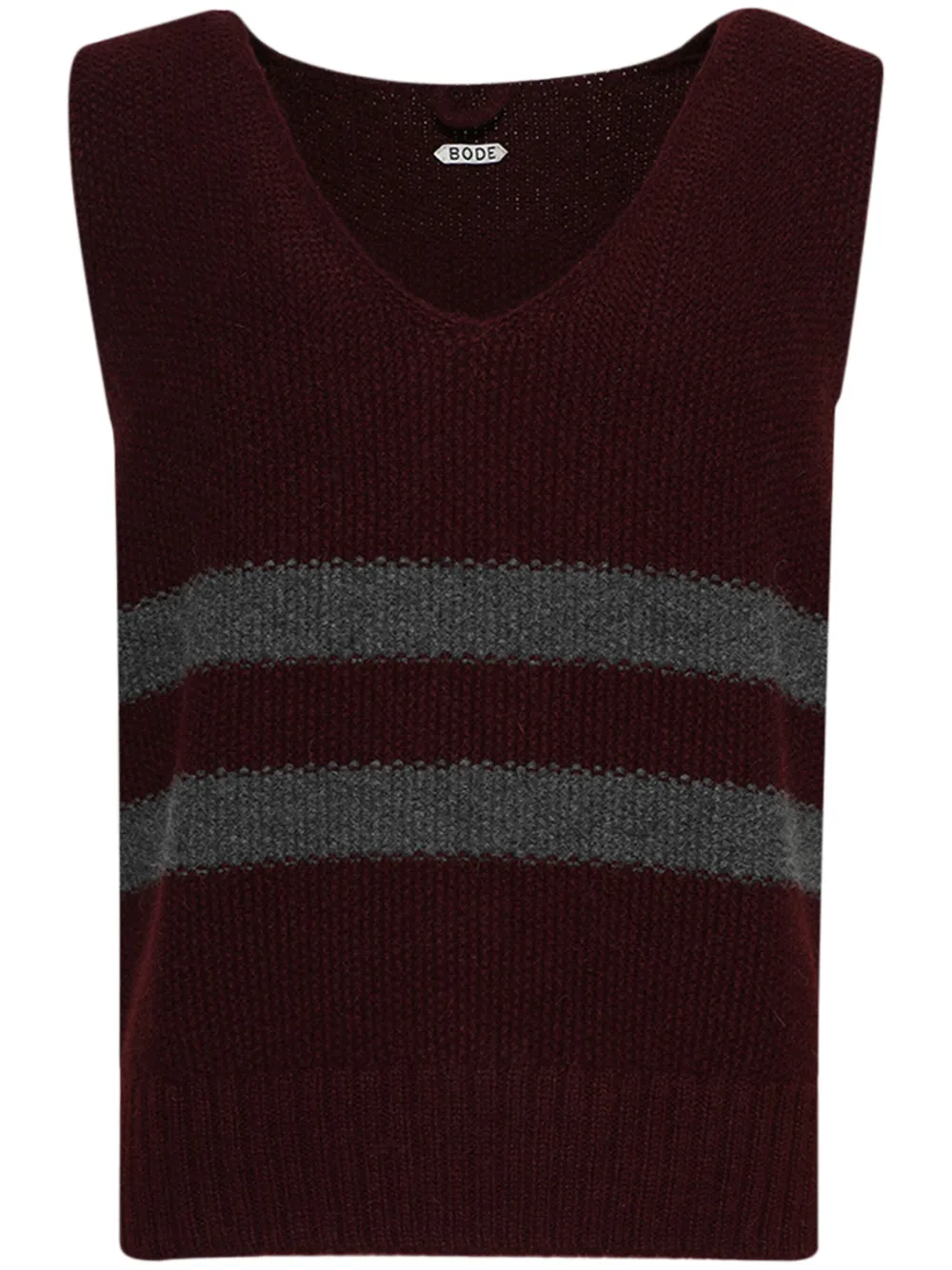 Bode Striped Vest In Brown