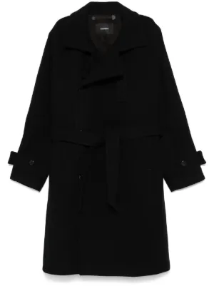 PLEATS PLEASE トレンチコート ISSEY MIYAKE サイズ4 Pleats Please Issey Miyake // Black Nylon Trench Belted Coat – VSP