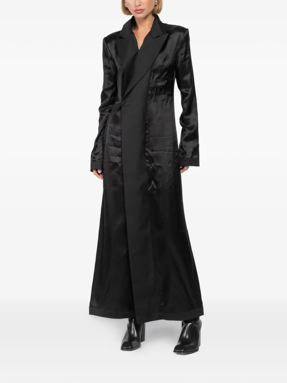 MM6 Maison Margiela peak-lapel maxi dress - Nero