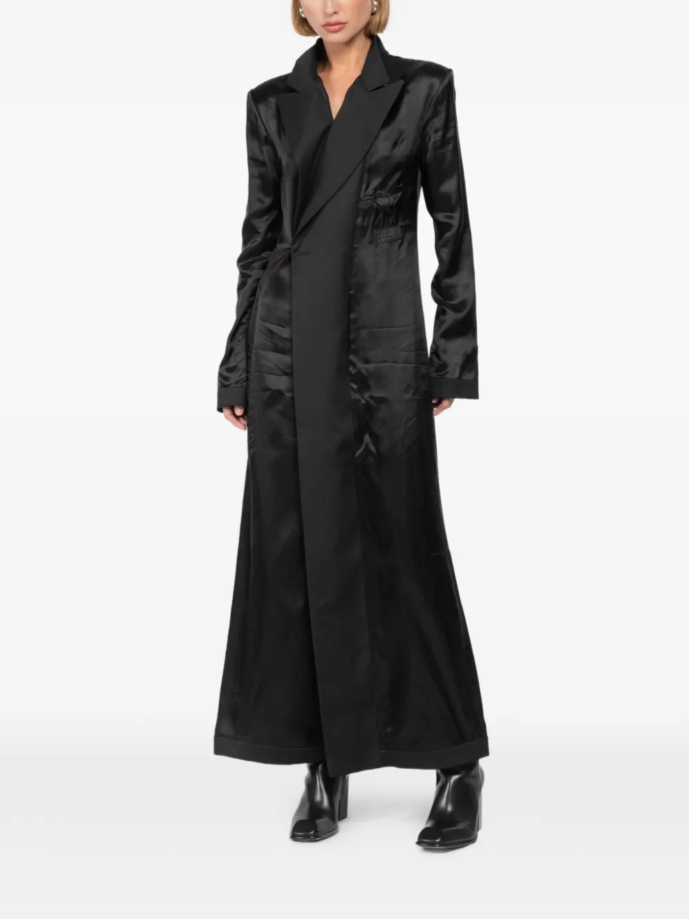 MM6 Maison Margiela peak-lapel maxi dress - Nero