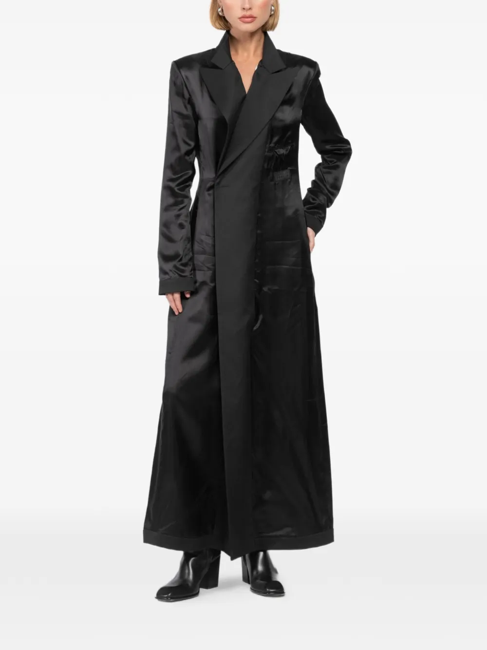 MM6 Maison Margiela peak-lapel maxi dress - Zwart