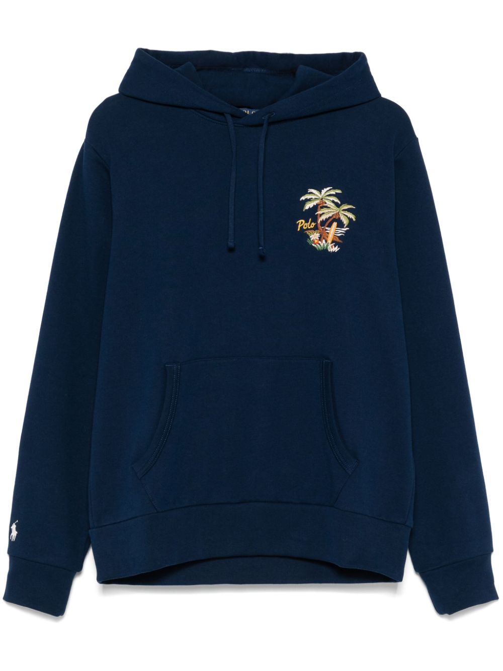 logo-embroidered hoodie