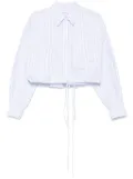 Alexander Wang striped cropped shirt - White