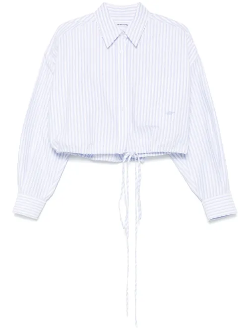Chemise crop à rayures - Alexander Wang - Modalova