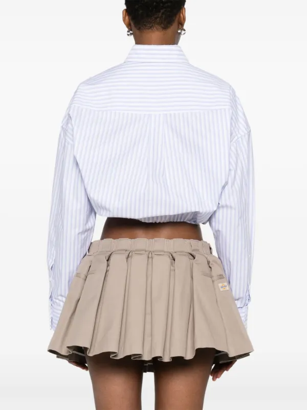 Alexander Wang Striped Cropped Shirt | White | FARFETCH Alexander Wang Striped Cropped Shirt | White | FARFETCH