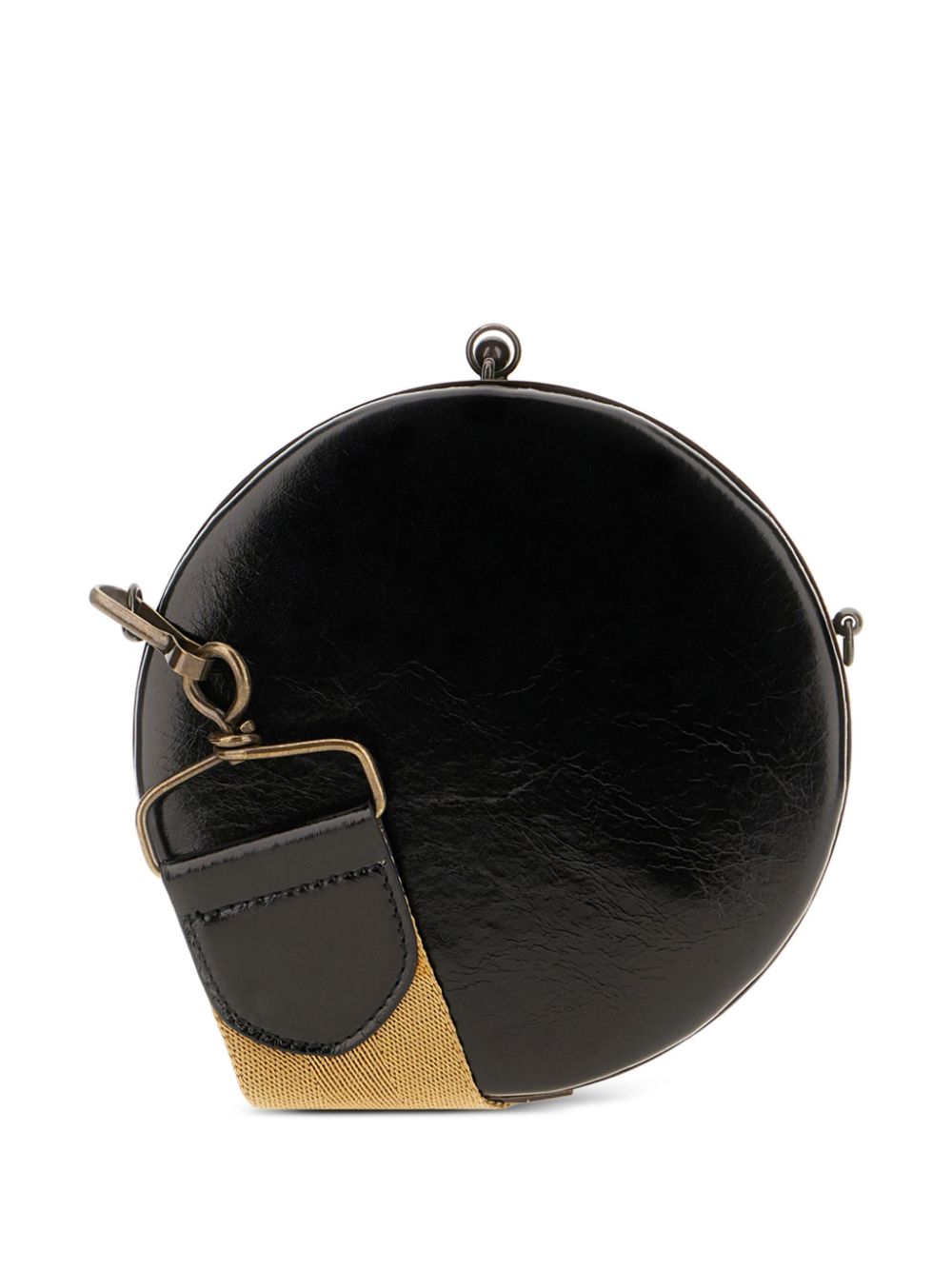 Uma Wang leather crossbody bag - Zwart