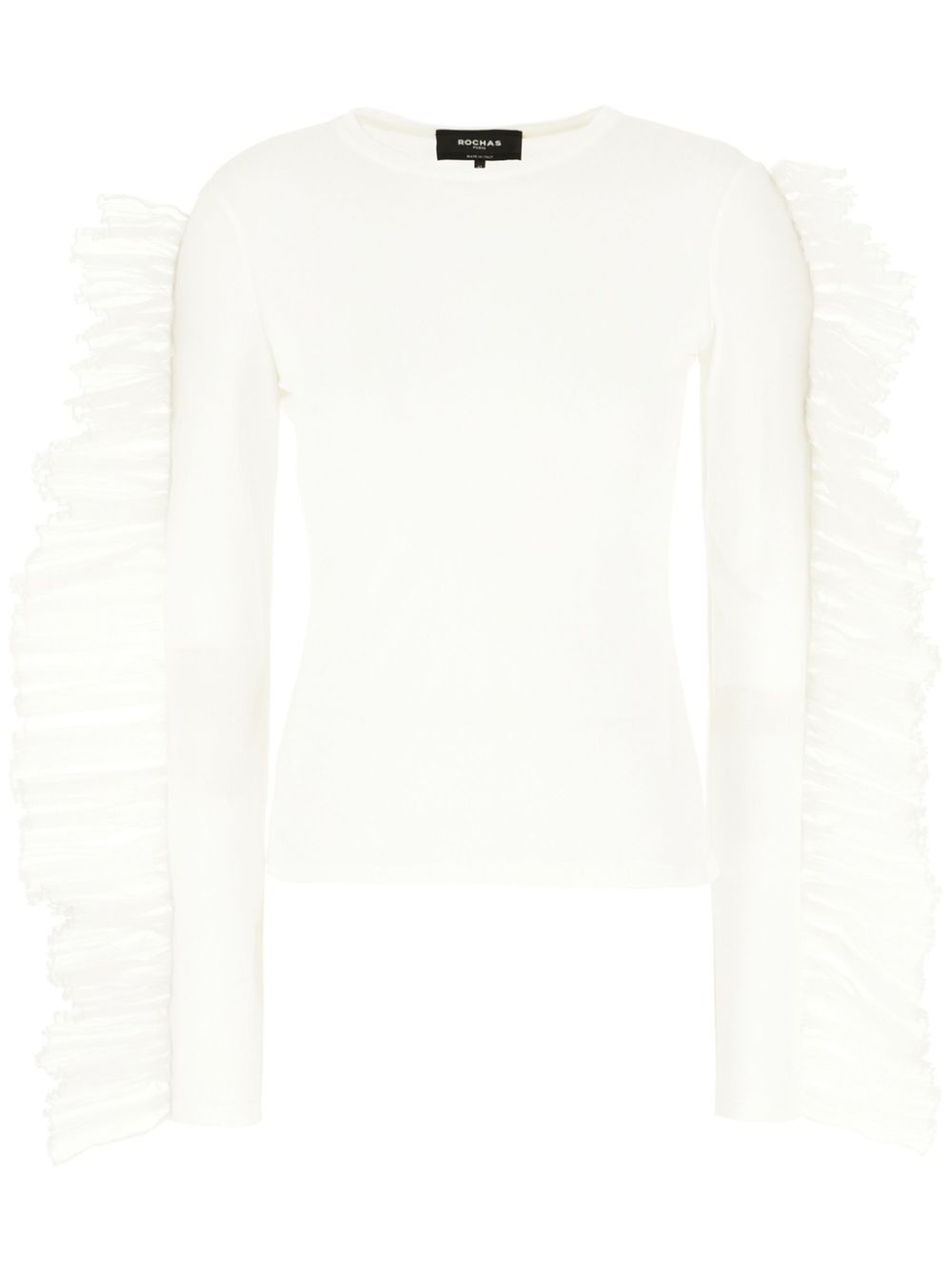 fringed-sleeve top