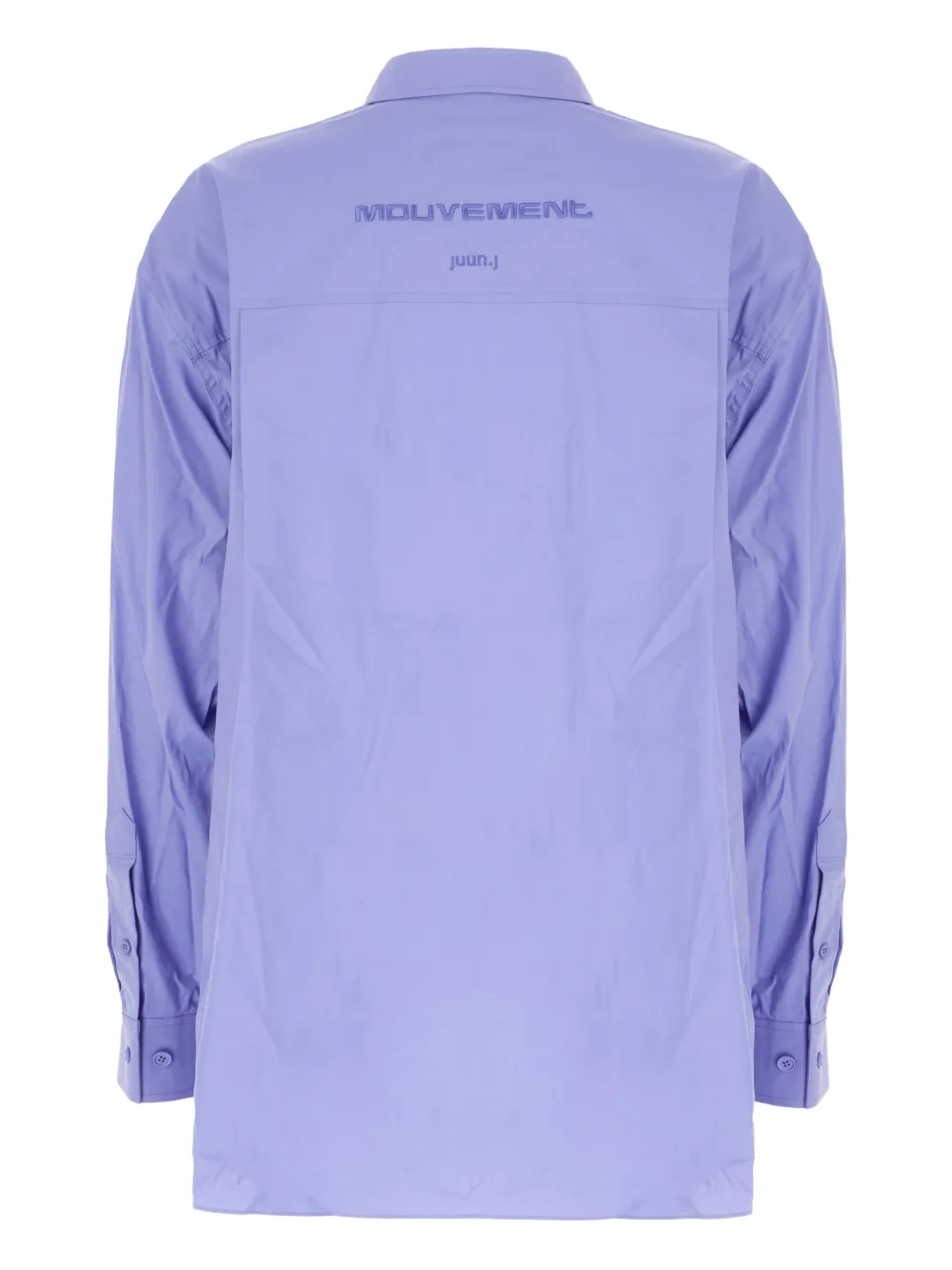 Juun.J Blouse met geborduurd logo Blauw