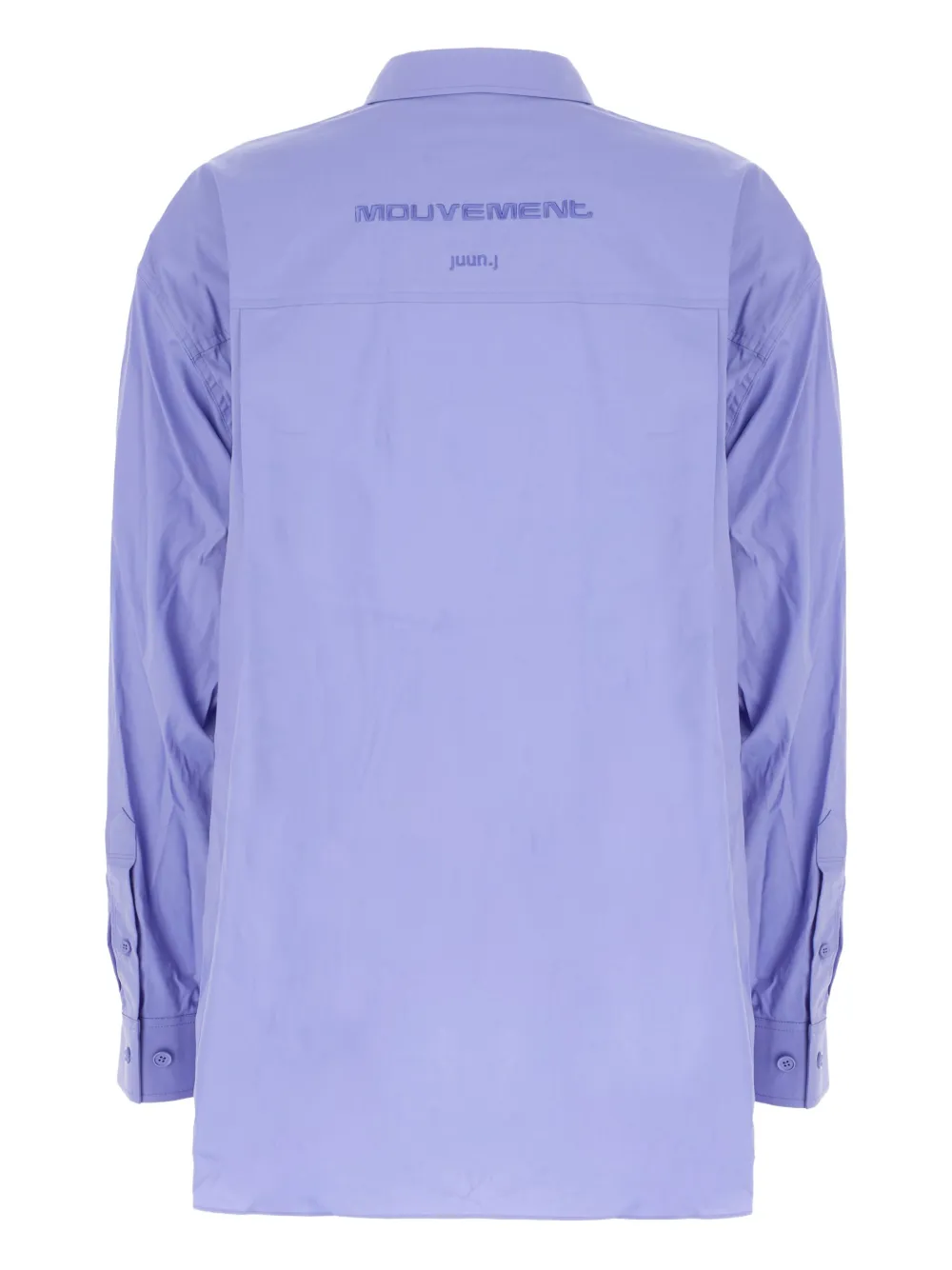 Juun.J Blouse met geborduurd logo - Blauw