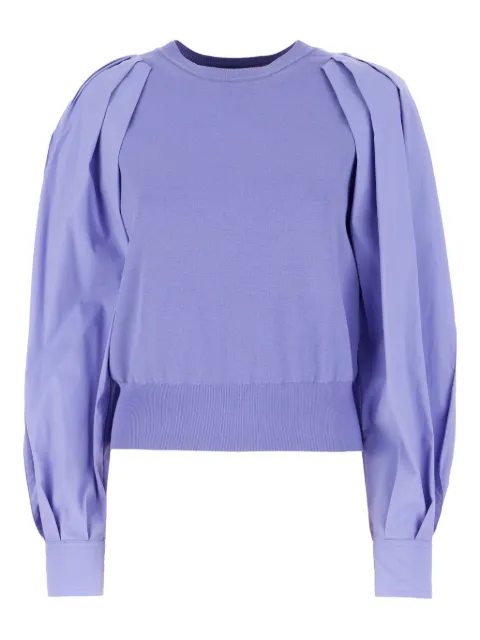 Juun.J pleated-sleeve top