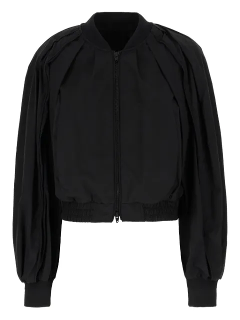 Juun.J pleated balloon-sleeve bomber jacket
