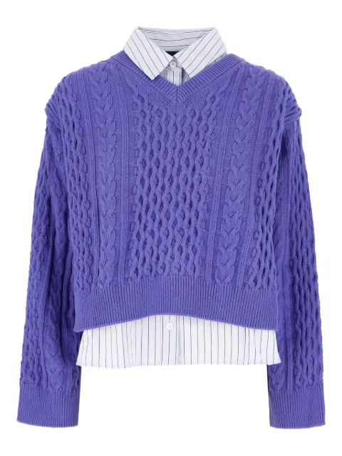 Juun.J cable-knit layered sweater