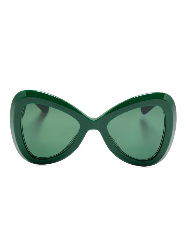 Valentino Garavani Gold Sunglasses with Dark Green Lenses VALENTINO GARAVANI EYEWEAR V-Gold III Sunglasses | Green  main image 4
