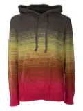 Laneus hooded ombre-effect sweater - Grey
