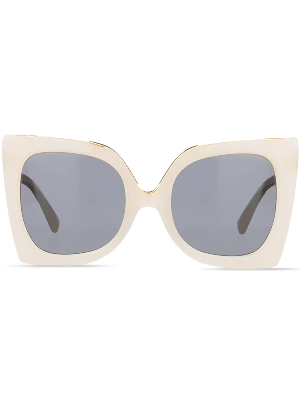 Linda Farrow Zonnebril met oversized montuur Beige