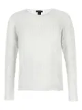 Avant Toi ribbed crew-neck sweater - White