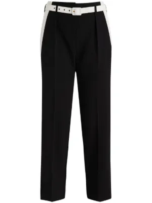 パンツ Simona Corsellini P25CPPG00101V0003 Trousers Simona Corsellini - Wide-leg trousers with threads in poly