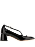 A.Bocca patent-finish pumps - Black