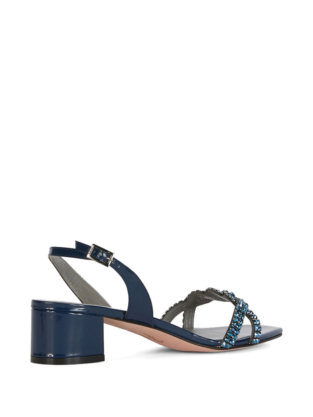 Gina Leren sandalen Blauw