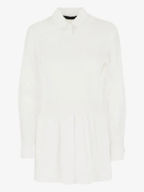 Juun.J asymmetric-pleated shirt