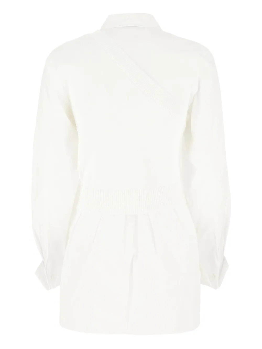 Juun.J asymmetric-pleated shirt - Wit