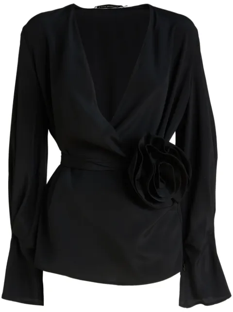 SIMONA CORSELLINI floral-appliqué blouse