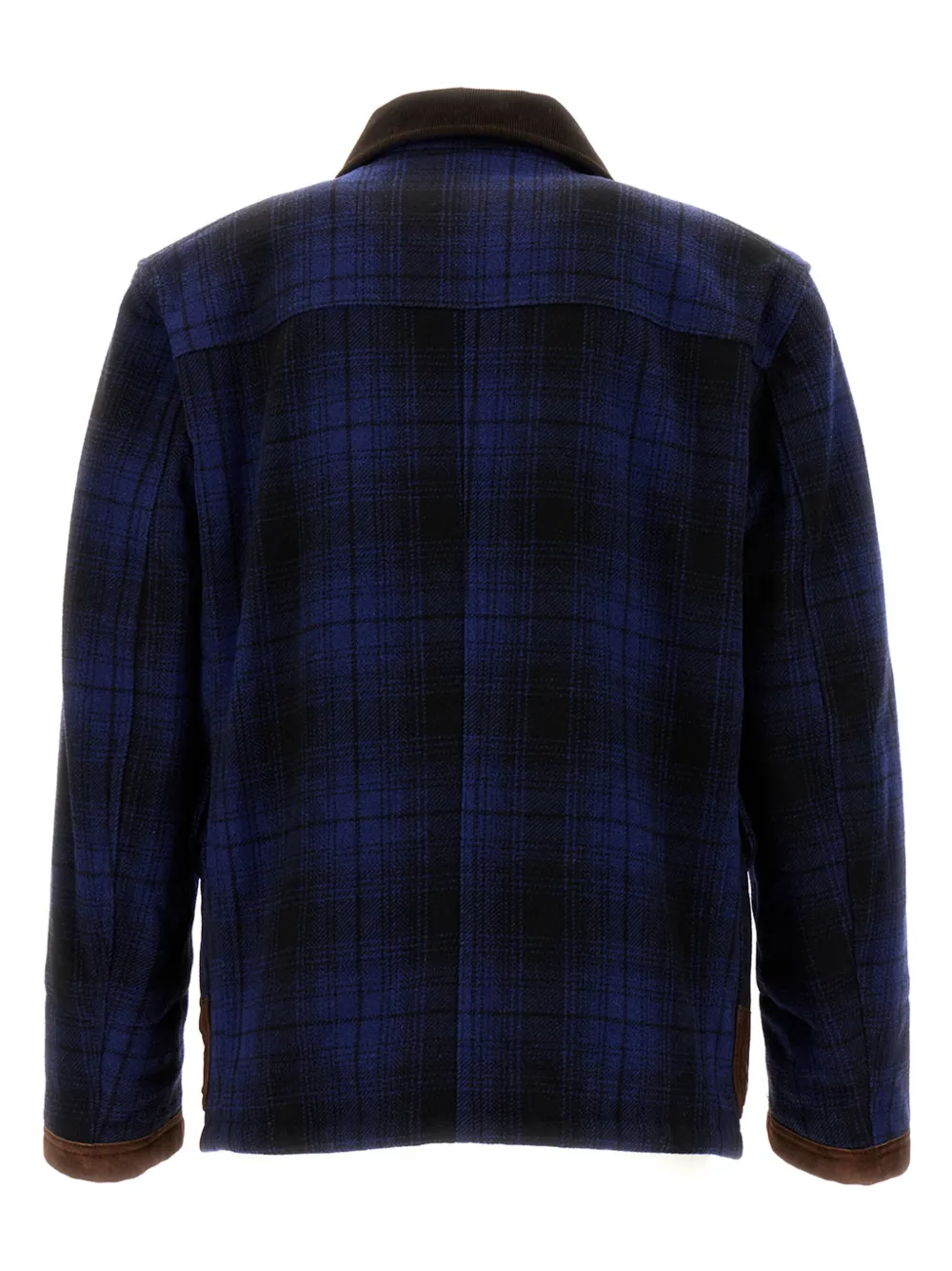 Fay checked padded coat - Blauw