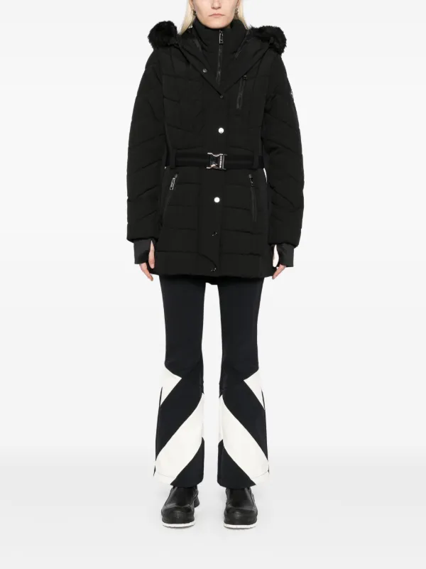 Michael Michael Kors Belted Chevron Jacket Black FARFETCH PH