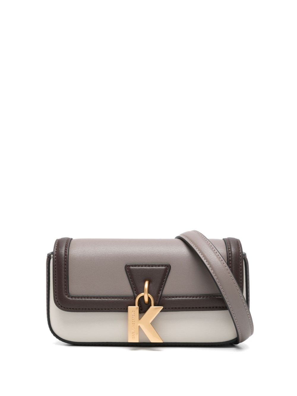 Karl Lagerfeld K-pendant clutch bag - Brown