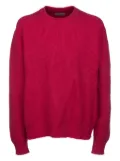 Laneus ribbed crew-neck sweater - Red