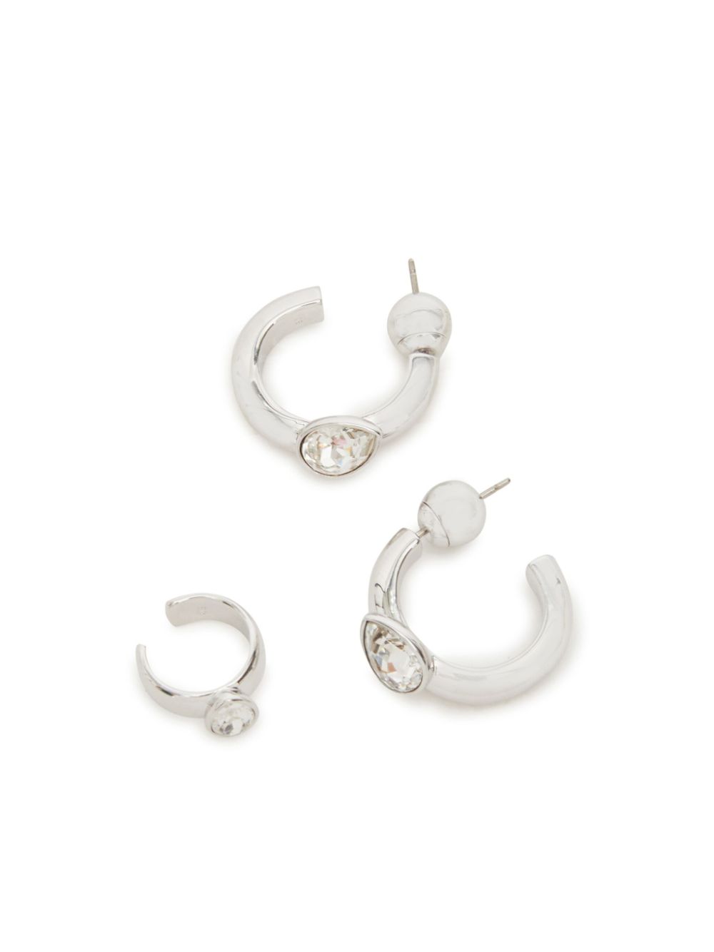 Swarovski Dextera hoop earrings (set of three) - Wit