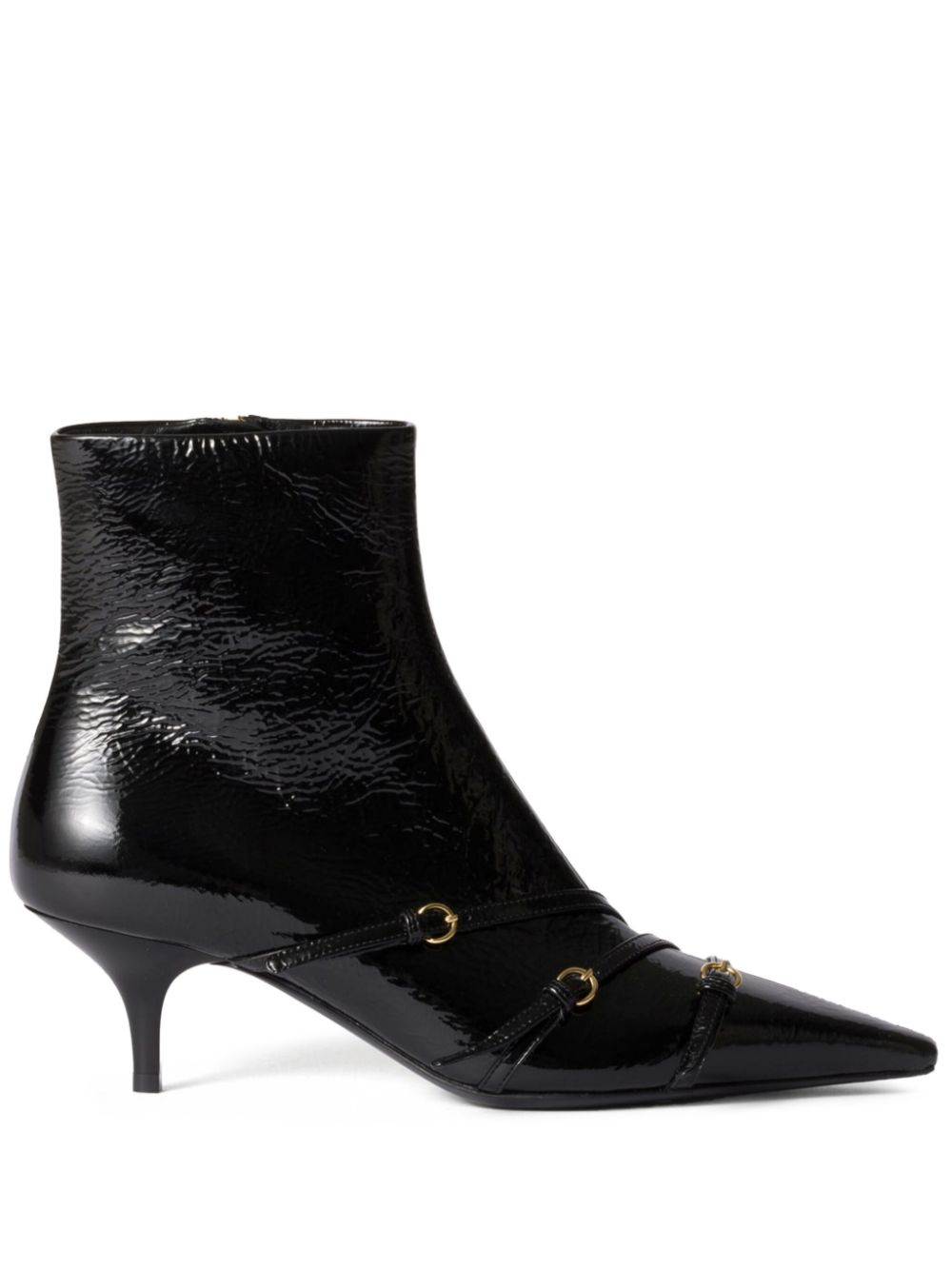 Miu 55mm leather boots Black