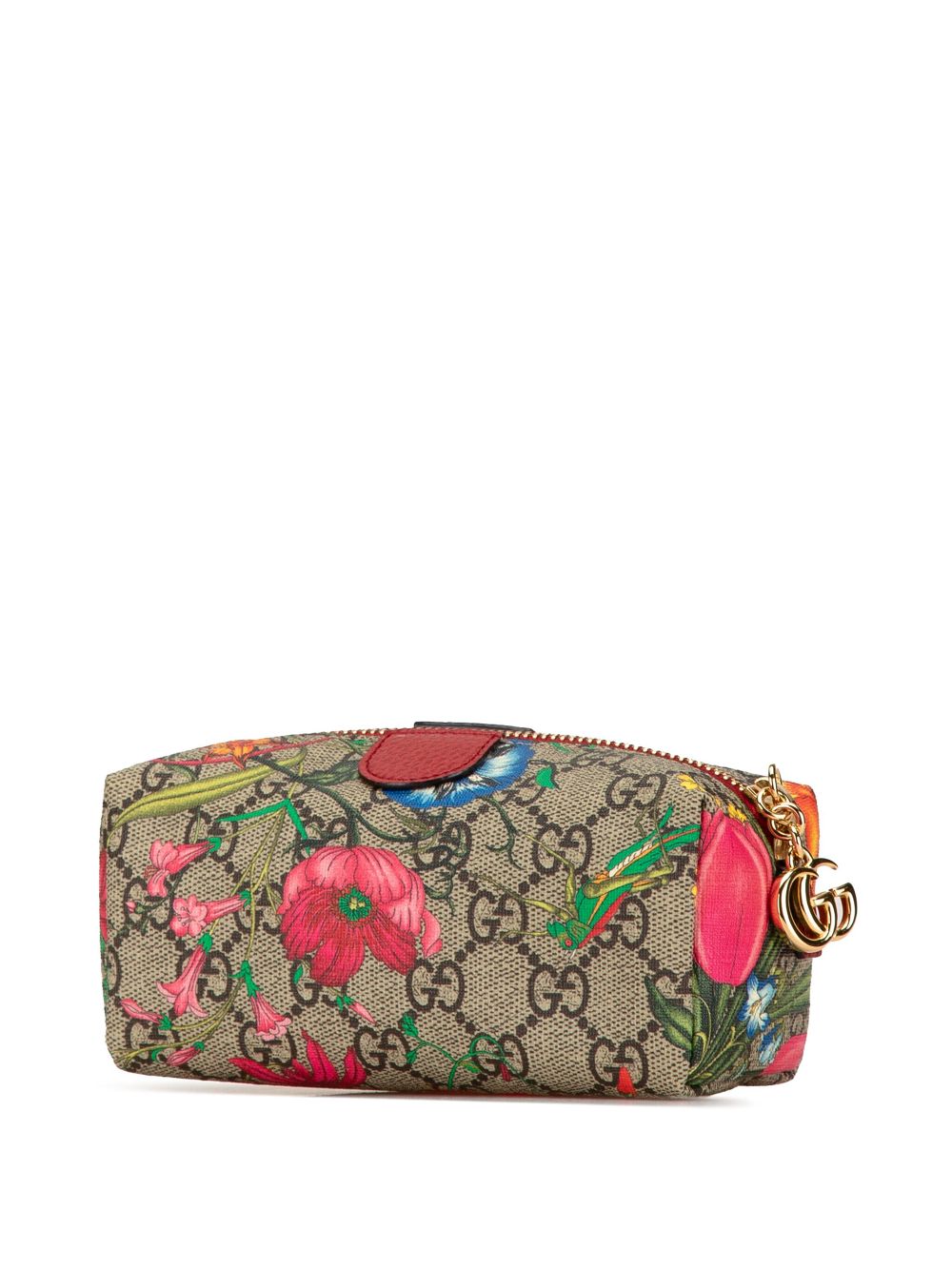 Gucci Pre-Owned 2016-2023 GG Supreme Ophidia Flora Cosmetic pouch - Bruin